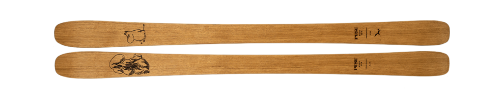 Narty PUSU x Moomin Kelo, czyli drewniane narty zjazdowe prosto z Finlandii.